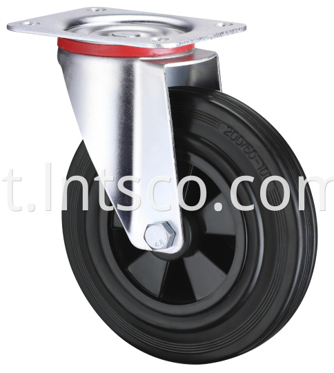Rubber on Plastic Casters